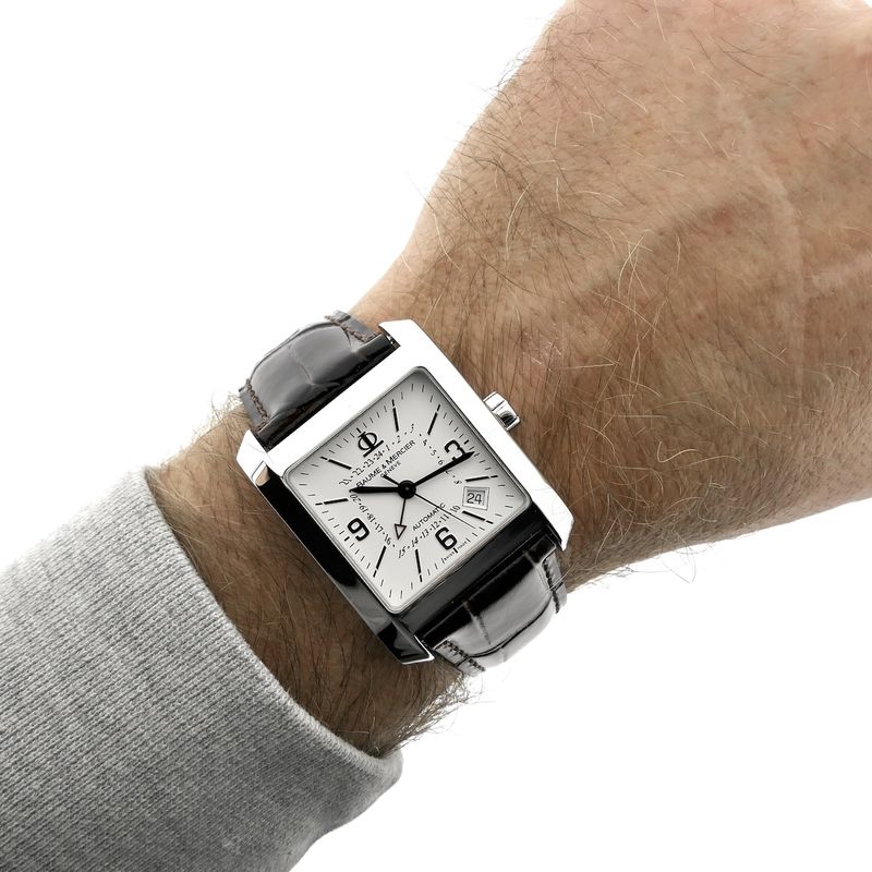 Image 8 of Baume & Mercier 'Hampton Square Dual Time' 65561; Automatic men's watch with GMT