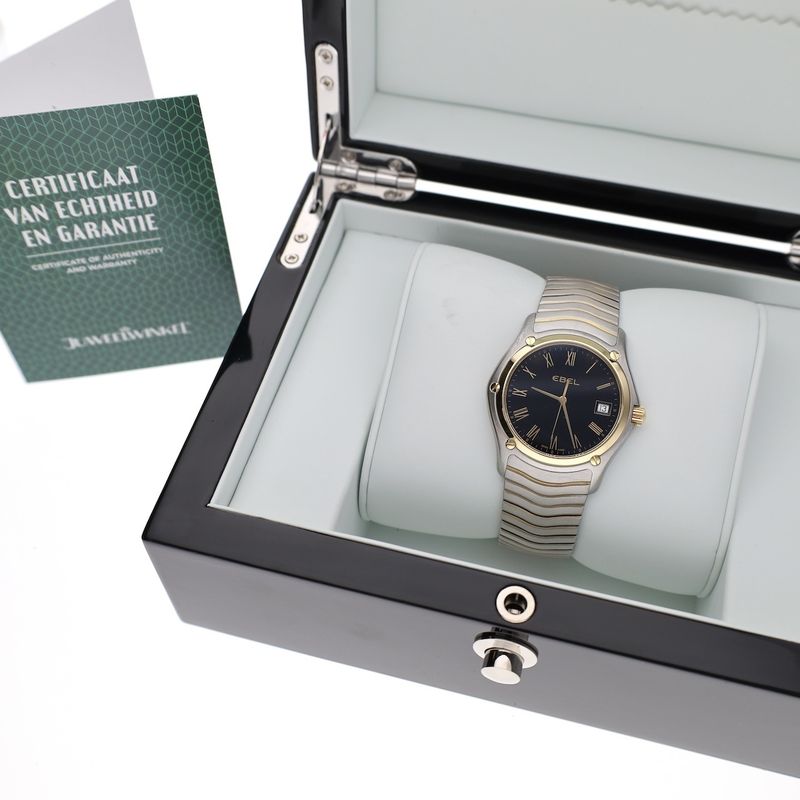 Image 4 of Ebel Classic Wave 38mm E1255F41; 18k gold/steel men's watch