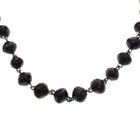 Image 2 of Antique mourning necklace with garnet beads on silver | 106 cm