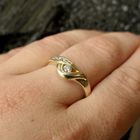 Image 12 of Gold ring with zirconia stones
