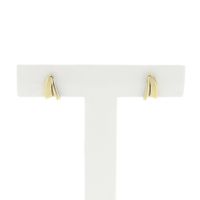 Two-tone gold stud earrings