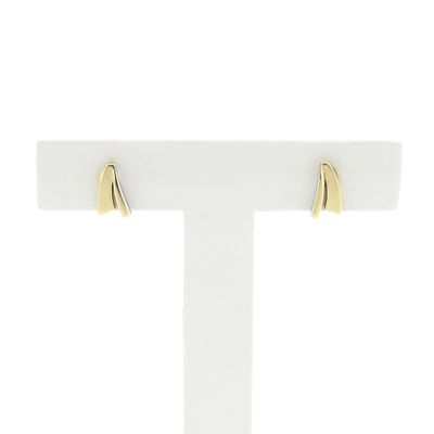 Image 1 of Two-tone gold stud earrings