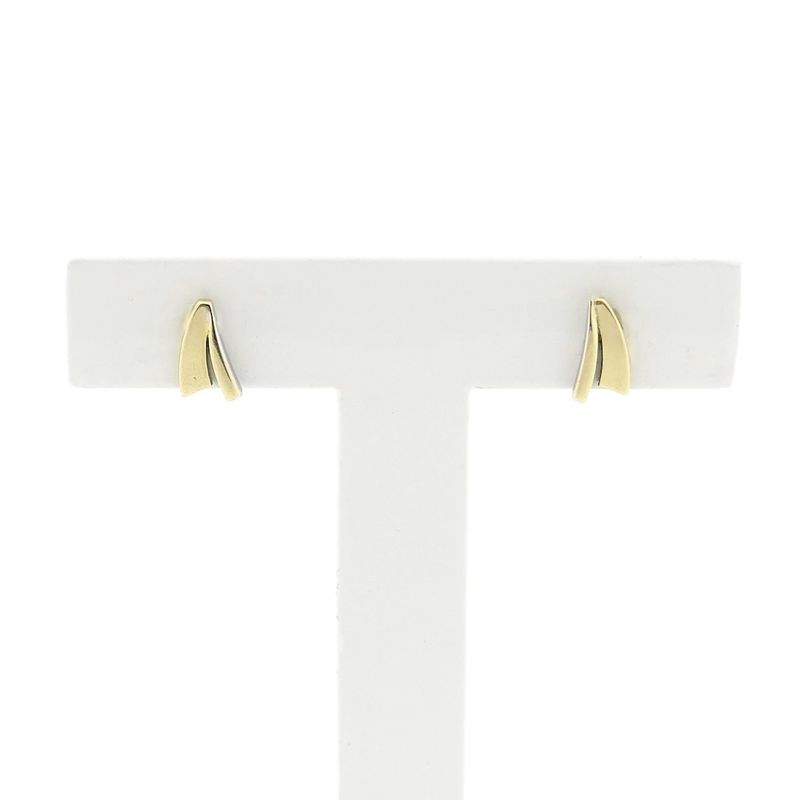 Image 1 of Two-tone gold stud earrings