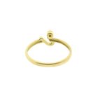 Image 3 of Gold solitaire ring with diamond; 0.005 ct.