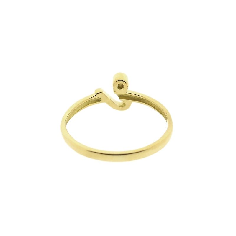 Image 3 of Gold solitaire ring with diamond; 0.005 ct.