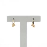 Gold dolphin earrings | Ø 13.0 mm