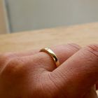 Image 10 of Gold (wedding) ring with diamond; 0.015 ct.