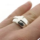 Image 2 of Wide silver ring with cross | JOOP!