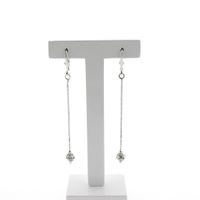 Silver long fantasy earrings