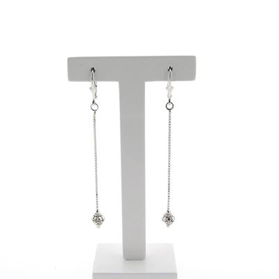 Image 1 of Silver long fantasy earrings