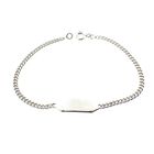 Image 1 of Silver gourmet link bracelet with engraving plate