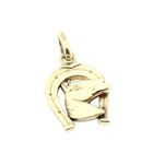 Image 4 of Gold pendant of a horse with a horseshoe