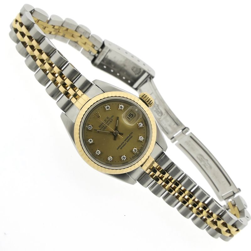 Image 7 of Rolex Lady-Datejust 26mm 69173; 18k. Vintage 18k. gold/steel women's watch