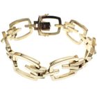 Image 1 of Gold wide link bracelet; 20 cm