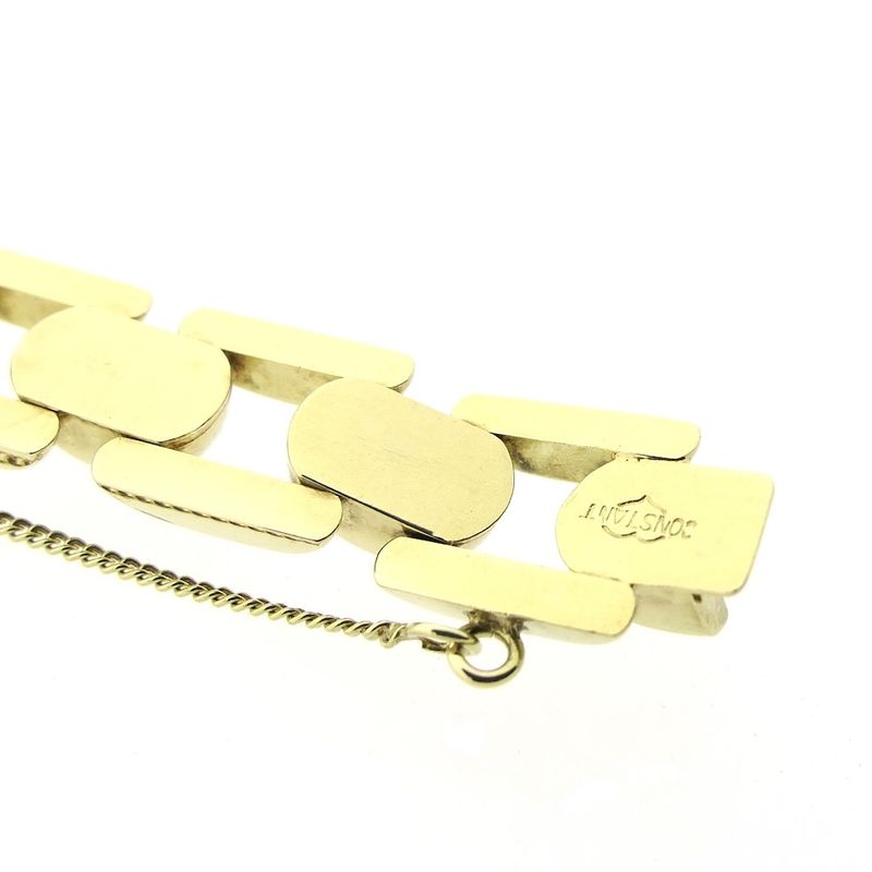 Image 9 of Gold Bismarck link bracelet | 19.5 cm