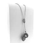 Image 3 of Silver jasseron link chain with Zeeland knots | 73 cm; Adjustable