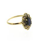 Image 4 of 18 carat gold entourage ring with sapphire and diamond
