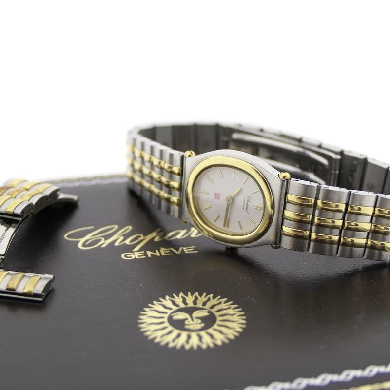 Image 4 of Chopard Monte Carlo; Vintage goud/stalen dames horloge