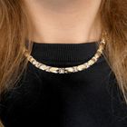 Image 6 of Two-tone gold fantasy link necklace