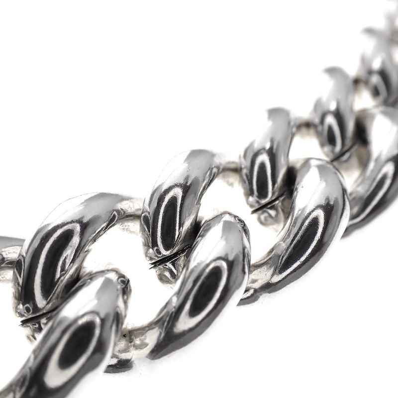 Image 5 of Silver robust gourmet link necklace | 45 cm