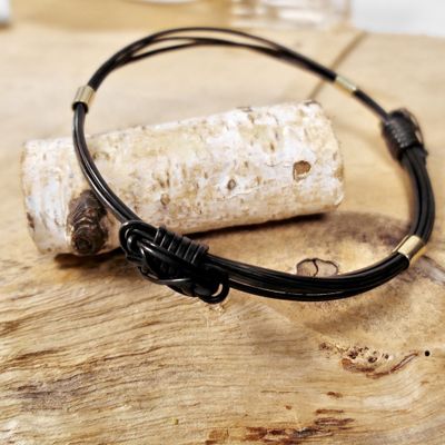 Elephant hair bracelet with gold Image 2 of Elephant hair bracelet with gold