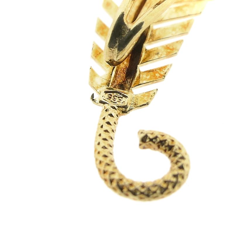 Image 6 of Vintage gold feather brooch