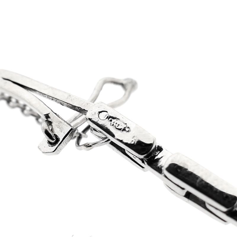 Image 9 of White gold link bracelet with diamond; approx. 1.75 ct.