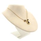 Image 2 of Gold necklace with garnet stones; 43 cm | Uno A Erre