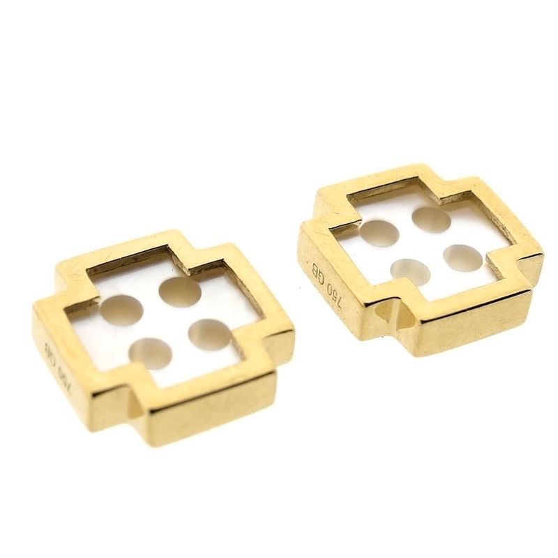 Image 6 of Gold button with mother of pearl