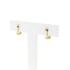 Image 4 of Gold heart-shaped stud earrings with pink enamel | Arpas