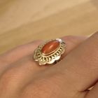 Image 5 of Vintage gold ring with red coral