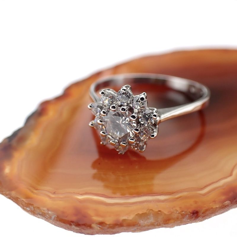 Image 8 of Silver entourage ring with zirconia