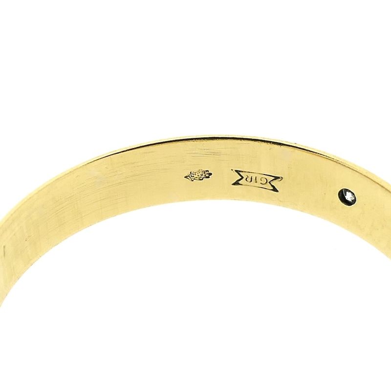 Image 6 of Gold sliding ring with diamond | 0.01 ct.