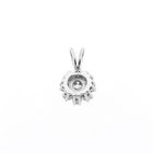 Image 5 of White gold minimalist pendant with diamond | 0.34 ct.