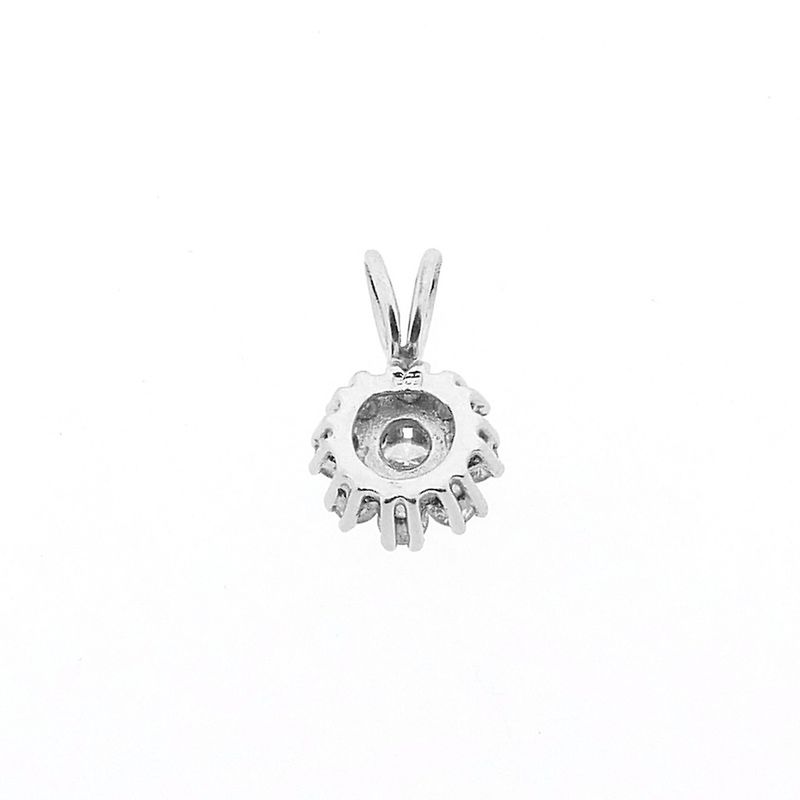 Image 5 of White gold minimalist pendant with diamond | 0.34 ct.