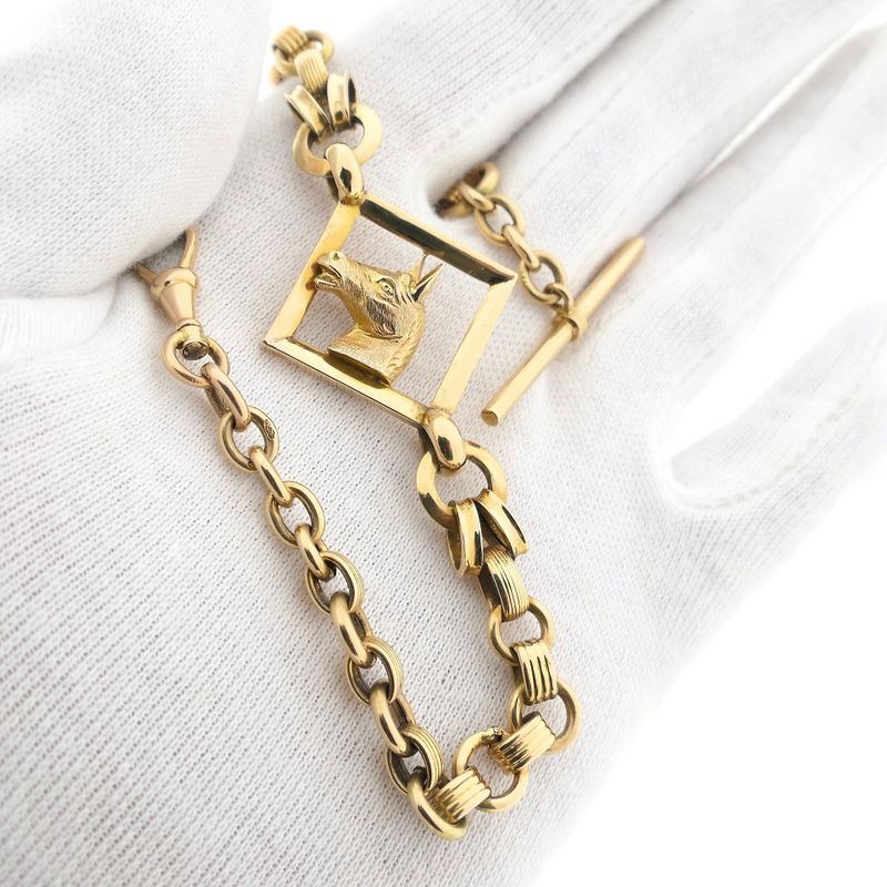 Image 11 of Golden (pocket watch) chain; Chatelaine (for a pocket watch)