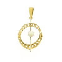 Two-tone gold pendant with pearl