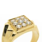 Image 3 of Gold signet ring with zirconia