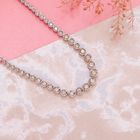 Image 2 of 18K white gold tennis necklace with 3.00 ct. diamonds | 42 cm