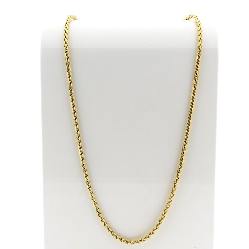 Image 3 of Gold foxtail link necklace