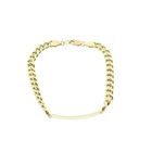 Image 4 of Gold gourmet link bracelet with engraving plate | 21 cm