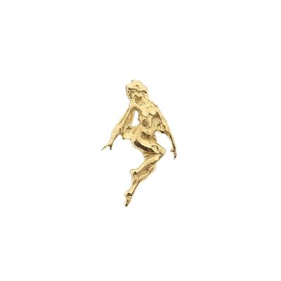 Image 1 of Golden abstract pendant of an elf