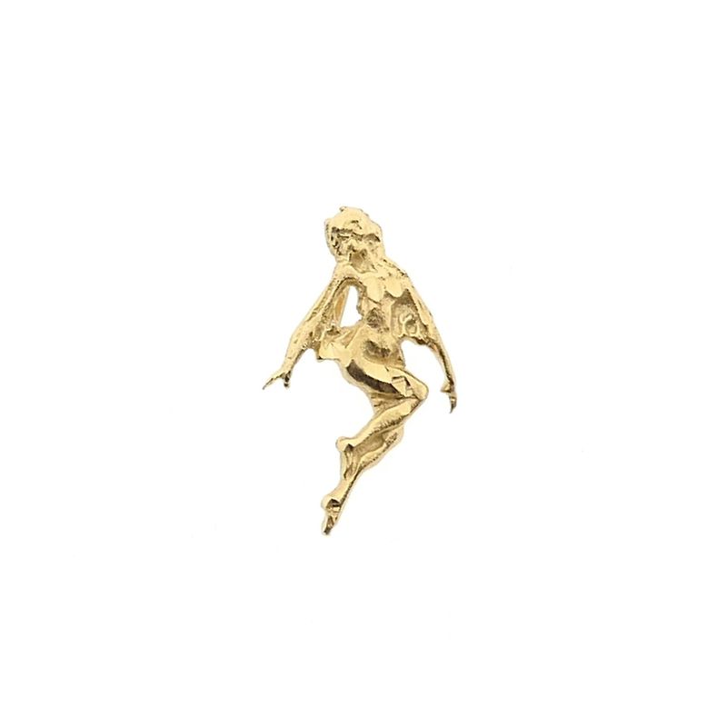 Image 1 of Golden abstract pendant of an elf