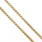 Image 5 of Gold Cardano link chain with fixed pendant and diamonds; 0.11 ct.