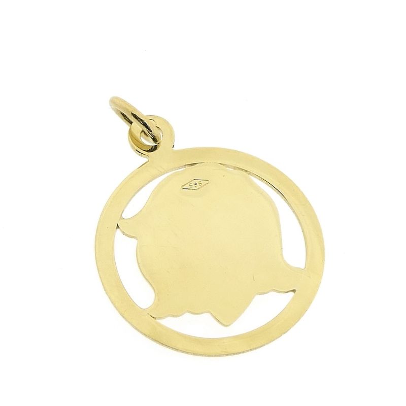 Image 3 of Gold pendant of a girl's child's head