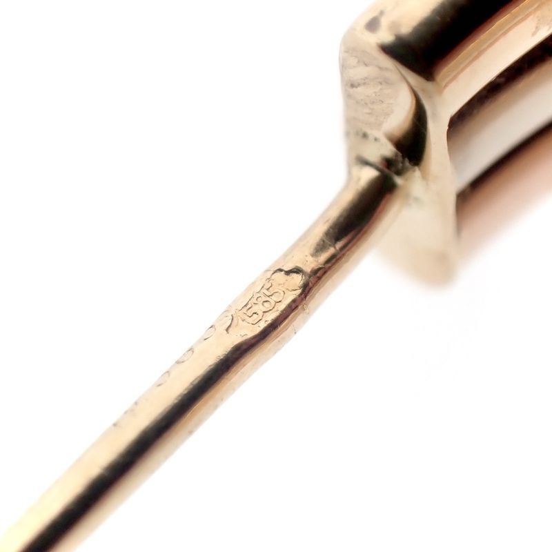 Image 7 of Tricolor gold stud earrings