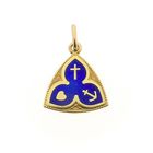 Image 1 of 18K Gold Pendant with Enamel | Faith, Hope, and Love