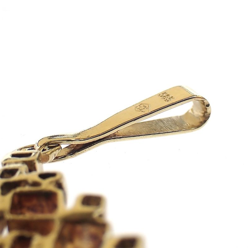 Image 7 of Gold pendant with an abstract shape