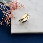 Image 2 of Two-tone gold ring with black moissanite