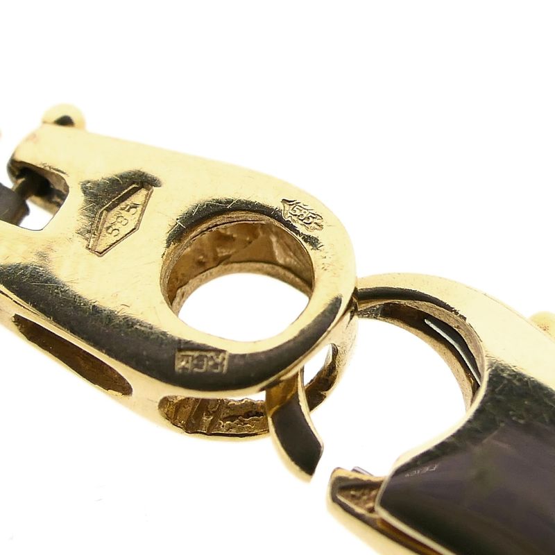 Afbeelding 5 van Bicolor gouden panterschakel ketting